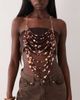 ASOS DESIGN ASOS DESIGN Limited Edition beaded body chain in gold tone-Multi - 1