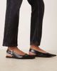 ASOS DESIGN ASOS DESIGN Linear buckle detail slingback ballet flats in black - 4