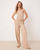 ASOS DESIGN ASOS DESIGN linear textured wide leg pants in stone - part of a set-Neutral - 1
