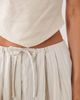 ASOS DESIGN ASOS DESIGN linen bandeau scarf top with shirred back in stone-White - 3