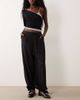 ASOS DESIGN ASOS DESIGN linen blend balloon pants in black - part of a set - 2