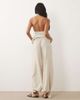 ASOS DESIGN ASOS DESIGN linen blend balloon pants in cream - part of a set-Brown - 4