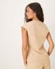 ASOS DESIGN ASOS DESIGN linen blend cap sleeve vest in neutral - 3