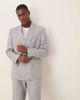 ASOS DESIGN ASOS DESIGN linen blend double breasted regular suit jacket in blue stripe - 1