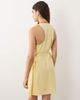 ASOS DESIGN ASOS DESIGN linen blend halter wrap mini dress in buttermilk-Yellow - 3
