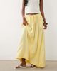 ASOS DESIGN ASOS DESIGN linen blend maxi circle skirt in buttermilk-Yellow - 2