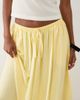 ASOS DESIGN ASOS DESIGN linen blend maxi circle skirt in buttermilk-Yellow - 3