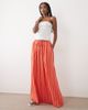 ASOS DESIGN ASOS DESIGN linen blend maxi circle skirt in red striped print-Multi - 1