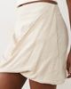 ASOS DESIGN ASOS DESIGN linen blend mini skirt with hem twist in neutral - 4