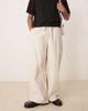 ASOS DESIGN ASOS DESIGN linen blend parachute pants in stone-Brown - 1