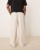 ASOS DESIGN ASOS DESIGN linen blend parachute pants in stone-Brown - 4
