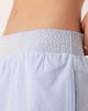 ASOS DESIGN ASOS DESIGN linen blend shirred contrast waist shorts in blue - 2