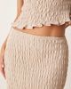 ASOS DESIGN ASOS DESIGN linen blend shirred mini skirt in neutral - 2