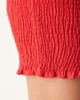 ASOS DESIGN ASOS DESIGN linen blend shirred mini skirt in red - 3