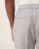 ASOS DESIGN ASOS DESIGN linen blend tapered suit pants in blue stripe - 3