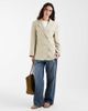 ASOS DESIGN ASOS DESIGN linen look double breasted blazer in khaki-Green - 3