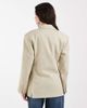 ASOS DESIGN ASOS DESIGN linen look double breasted blazer in khaki-Green - 4