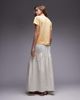 ASOS DESIGN ASOS DESIGN linen look dropped waist maxi skirt in ecru-White - 2