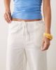 ASOS DESIGN ASOS DESIGN linen look pull on pants in off white - 3