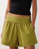 ASOS DESIGN ASOS DESIGN linen look pull on shorts in black-Green - 3