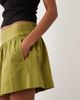 ASOS DESIGN ASOS DESIGN linen look pull on shorts in black-Green - 4