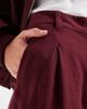 ASOS DESIGN ASOS DESIGN linen look relaxed dad shorts in burgundy-Navy - 3