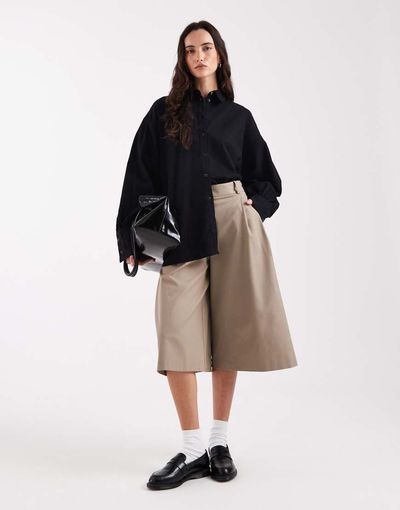 ASOS DESIGN ASOS DESIGN linen look shirt in black