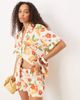 ASOS DESIGN ASOS DESIGN linen look shorts in fruit print - part of a set-White - 1