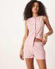 ASOS DESIGN ASOS DESIGN linen look tailored micro shorts in rose pink - part of a set - 3