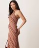 ASOS DESIGN ASOS DESIGN linen racer maxi sundress in brown stripe-Multi - 2