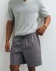 ASOS DESIGN ASOS DESIGN linen wide mid length short in gray - 4