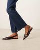 ASOS DESIGN ASOS DESIGN Linford slingback ballet flats in burgundy sequins-Gold - 2