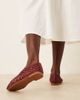 ASOS DESIGN ASOS DESIGN Linus clean ballet flats in burgundy weave-Red - 2