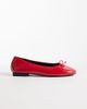 ASOS DESIGN ASOS DESIGN Lion bow ballet flats in red - 1