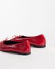 ASOS DESIGN ASOS DESIGN Lion bow ballet flats in red - 3