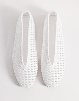 ASOS DESIGN ASOS DESIGN Lioness weave ballets in white