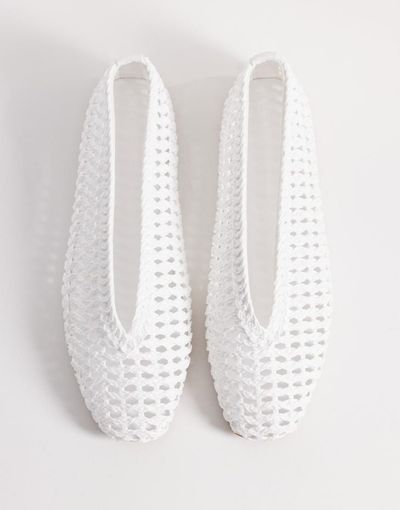 ASOS DESIGN ASOS DESIGN Lioness weave ballets in white