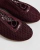 ASOS DESIGN ASOS DESIGN Liquorice lace up ballet flats in burgundy mesh-Red - 4