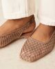 ASOS DESIGN ASOS DESIGN Lisse round-toe slingback ballet flats in taupe weave-Brown - 3