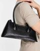 ASOS DESIGN ASOS DESIGN lizard effect shoulder bag with elongated straps in black - 1