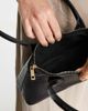ASOS DESIGN ASOS DESIGN lizard effect shoulder bag with elongated straps in black - 3