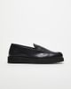 ASOS DESIGN ASOS DESIGN loafers in black leather with wedge sole - 1