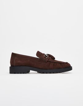 ASOS DESIGN ASOS DESIGN loafers in brown with cleated sole