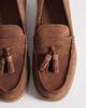 ASOS DESIGN ASOS DESIGN loafers in tan suede with tassel detailing and gum soles-Brown - 1