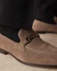 ASOS DESIGN ASOS DESIGN loafers in taupe suede with snaffle-Green - 4