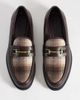 ASOS DESIGN ASOS DESIGN loafers with snaffle and plaid apron in brown - 1