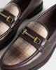 ASOS DESIGN ASOS DESIGN loafers with snaffle and plaid apron in brown - 4