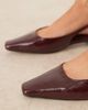 ASOS DESIGN ASOS DESIGN Logan slingback ballet flats in burgundy-Red - 3