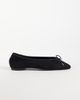 ASOS DESIGN ASOS DESIGN Lola soft bow detail ballet flats in black suedette - 1