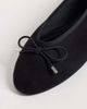 ASOS DESIGN ASOS DESIGN Lola soft bow detail ballet flats in black suedette - 3